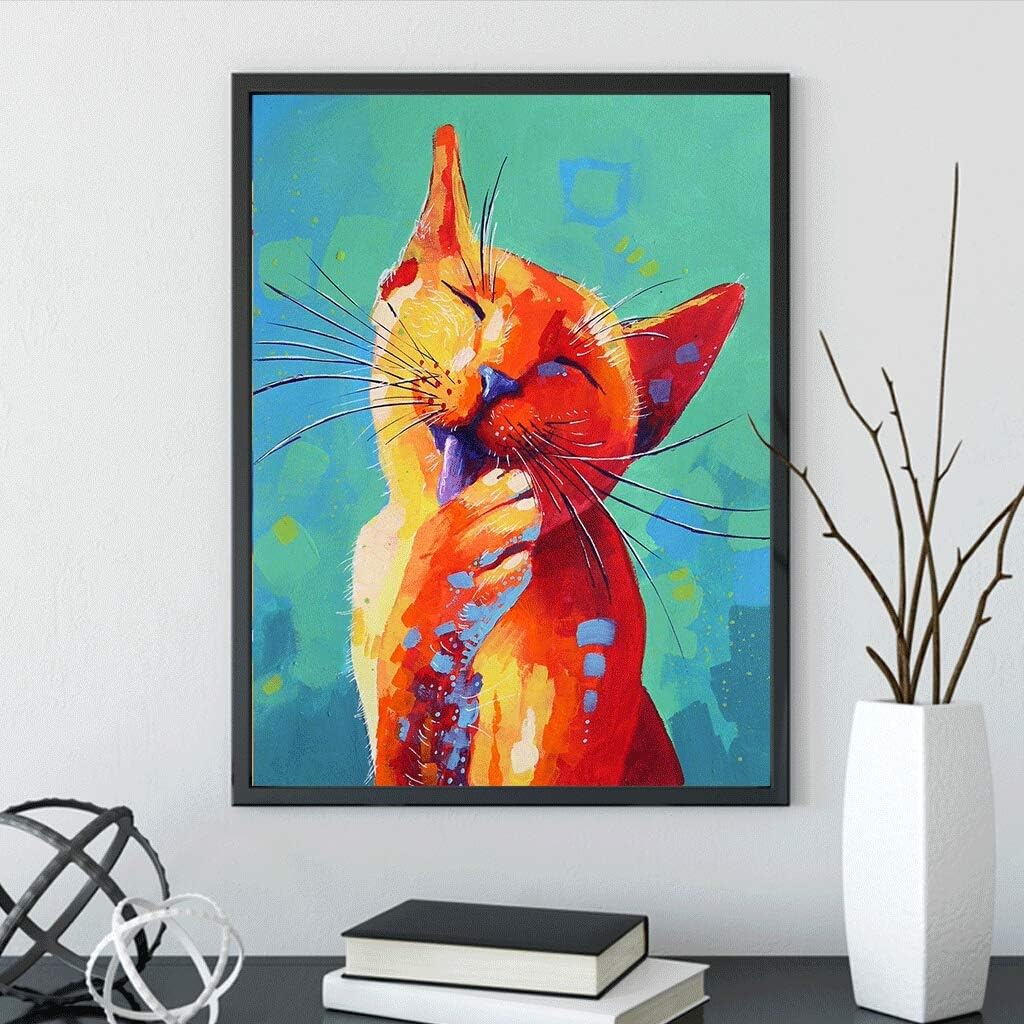 Diamant Malerei Kits Erwachsene Diamond Painting Lachelnde Katze Strass Stickerei Kreuzstich Kits Kunst Handwerk Leinwand Wand Homedekoration Aufkleber 30 X 40 Cm 5d Diamant Gemalde Zubehor Stickerei Sets Savacaf Com