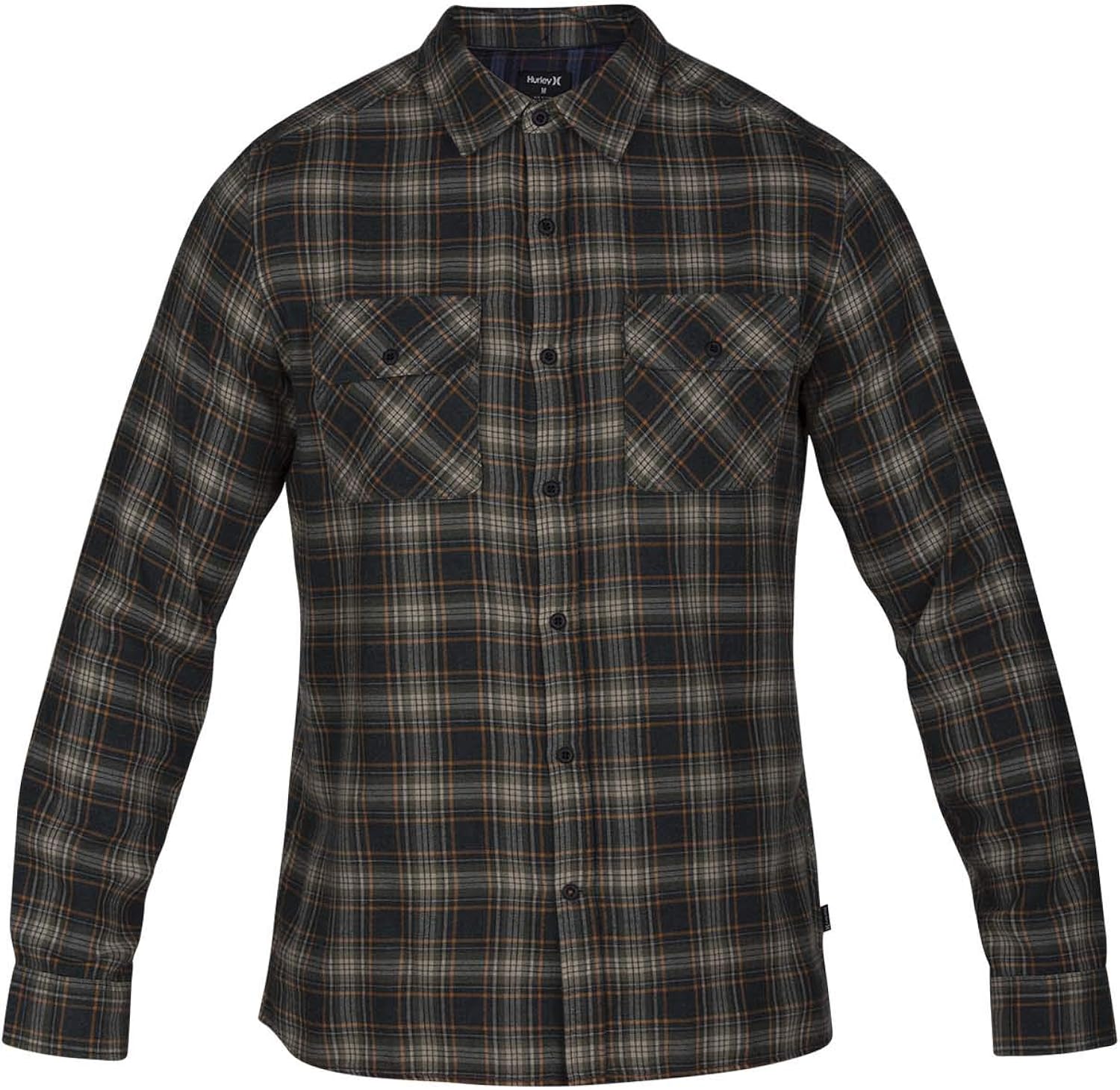Hurley Men's Long Sleeve Plaid Woven Button Down Shirt