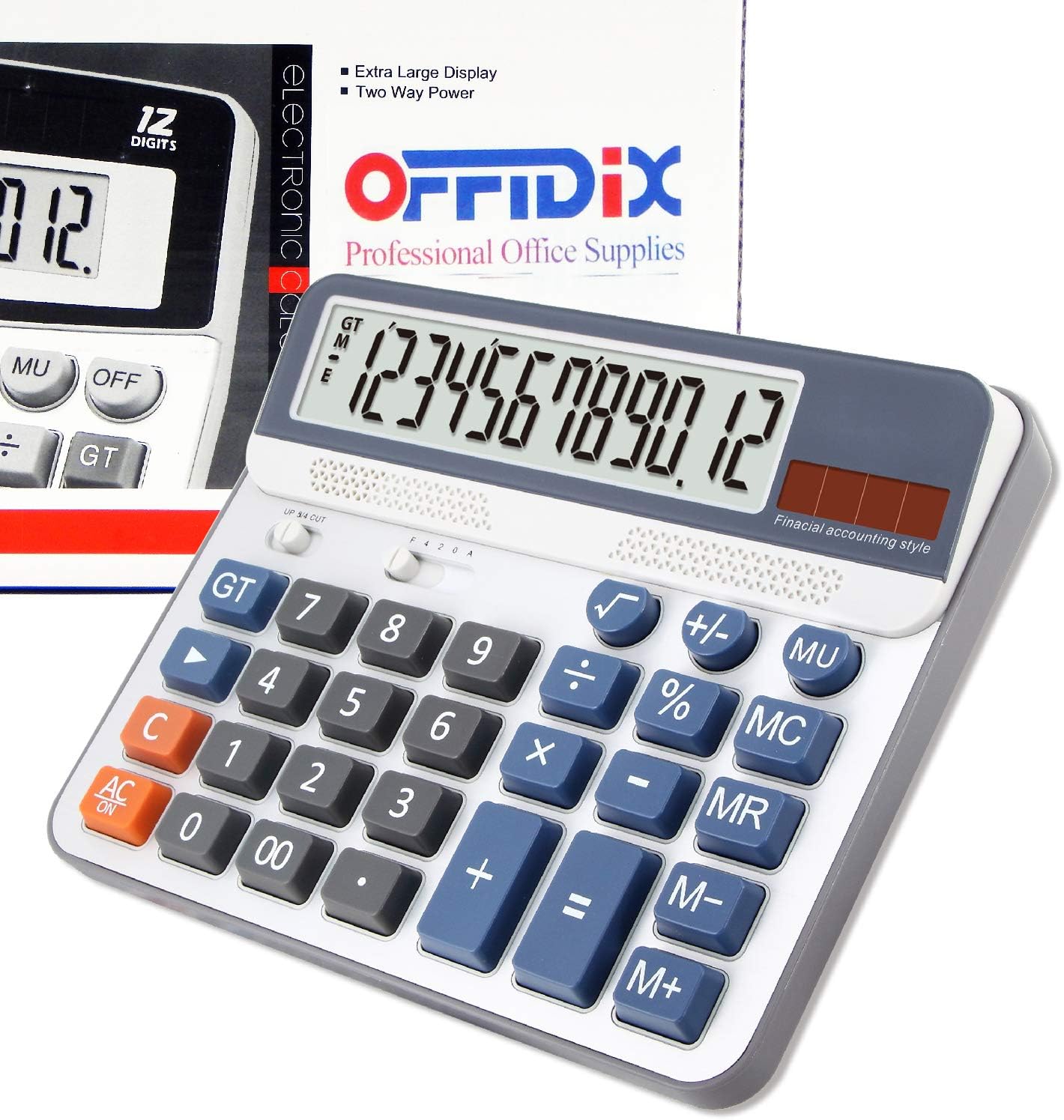 Extra Large Display Desktop Calculator, OFFIDIX Desk Calculator