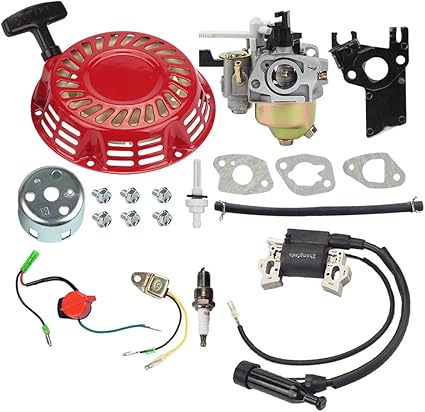 Amazon Com Hipa Carburetor Recoil Starter Coil Ignition Coil For Harbor Freight Predator 212cc 6 5hp Ohv Horizontal Engine 69730 69727 Go Kart Garden Outdoor