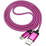 Lucoo Type C Male Connector to Type A Male Data Cable For ZTE Zmax Pro Z981(Hot Pink)