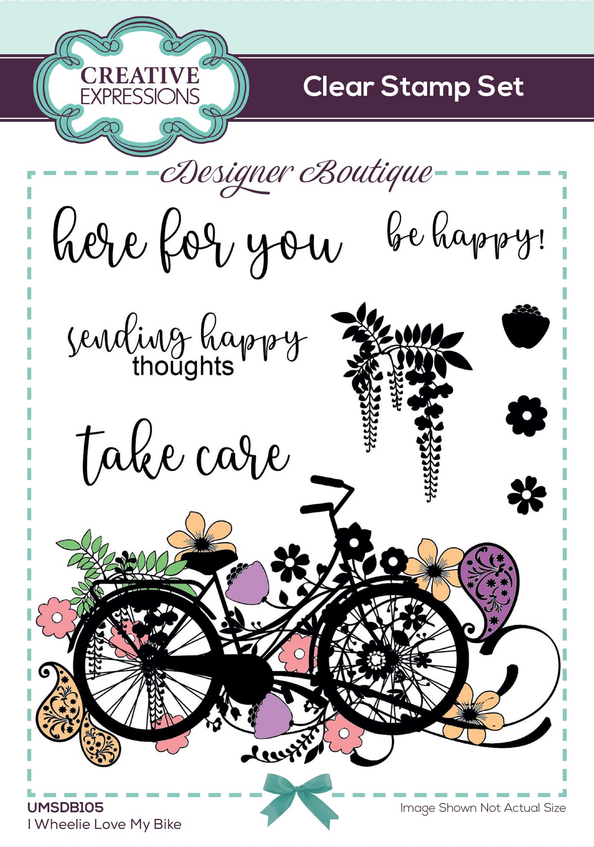 Designer Boutique - I Wheelie Love My Bike - Clear Stamp Set