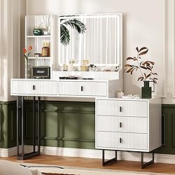 Large Vanity Desk with 3 Color Touch Screen Dimming