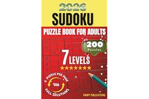 Sudoku Puzzles for Adults: 200 Easy to Hard Sudoku Puzzles in Large Print – Two per Page with Answers