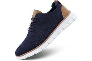 VJAMAM Mens Oxfords Lace-Up Lightweight Casual Walking Shoes Dress Shoes Fashion Sneakers Walking Shoes