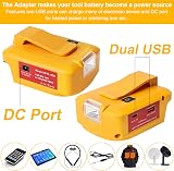 Powarobor Power Source USB Battery Adapter for Dewalt 18V with LED Light view 6