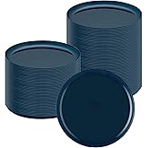 Moderna 6.3 Inch Premium Disposable Plates, 40 Round Plastic Plates For Parties - Durable, Heavy-duty, Midnight Blue Plastic Dinner Plates, For Warm And Cold Foods, Ideal For Cafes - Restaurantware