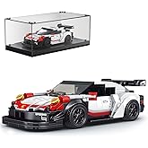 Mould King Speed Champion 911 Carrera RSR Super Car Building Sets with Acrylic Display Case,27010 Collectible Model Car Kits