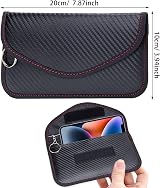 NEUSID Faraday Bag for Key Fob 2 Pack Leather RFID Signal Blocking Case view 3