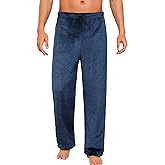 ENJOYNIGHT Mens Fleece Pajama Pant Fluffy Sleep Bottoms Plush Lounge Pjs