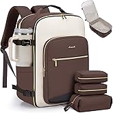 LOVEVOOK 40L Travel Backpack for Women & Men, Airline Approved Carry On Luggage with 3 Packing Cubes, TSA Overnight Bags, Waterproof Personal Item Bag, Weekender Essentials Backpacks fits 17" Laptop