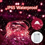 cshare Valentines Lights 50 LED 5m Battery Fairy String Red IP65 Waterproof view 3
