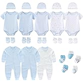 Ruliby New Born Baby Clothes and Newborn Boy Girl Essentials Accessories Layette Set