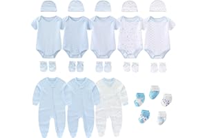Ruliby New Born Baby Clothes and Newborn Boy Girl Essentials Accessories Layette Set