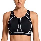 SYROKAN Womens Full Coverage High Neck Sports Bra A180
