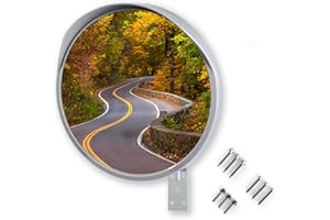 WatchYrBack GREY 18 inch Convex Mirror, Outdoor or Indoor, Wide Angle View, Curved Traffic Safety and Security Mirror 460 mm