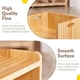 FUNLIO Montessori Table & Chair Set, Height Adjustable, Solid Wood, 1-3 Years view 3
