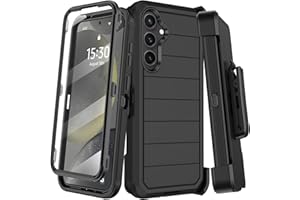 KECAI for Samsung Galaxy S24 Case with Belt Clip Holster & Kickstand,Built-in Screen Protector,Heavy Duty Shockproof Drop Protection Military Grade Full Body Rugged Phone Cover (6.2 Inch) (Black)
