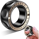 Upgrade Fidget Spinner for Stress Relief,Magnetic Fidget Spinner Rings with Relax Sounds,Stainless Steel Ring Toy Stress Anxiety EDC Relief Slider Tool, Gifts for Adults