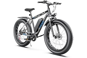 Vivi Electric Bike 26" x 4.0 Fat Tire Electric Bicycle, Peak 1000W Electric Mountain Bike, 25MPH Ebikes for Adults with 48V 13AH Removable Lithium-Ion Battery, Up to 60 Miles,UL 2849 Certified