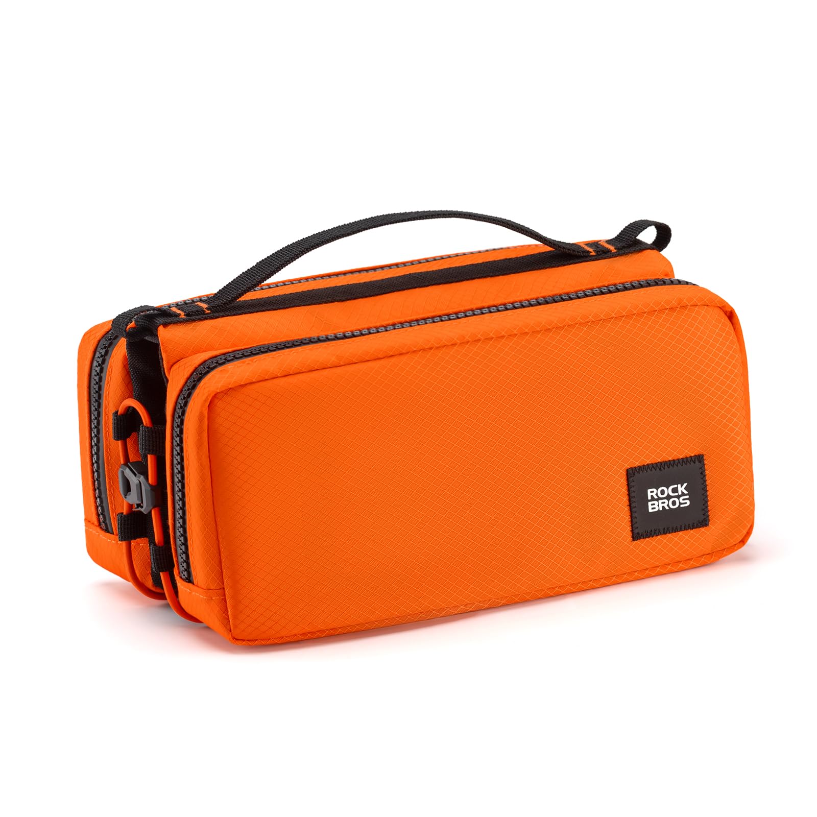 ROCKBROS Bicycle Frame Bag, High-Capacity Top Tube Container with 2 Side Pouches, Bike Tool Holder, Cycling Storage Pouch with 1 Adjustable Shoulder Strap, 6 Colors