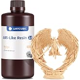 ANYCUBIC 2nd Gen Resin Technology ABS-Like Resin 2.0, 3D Printer Resin with High Toughness, More Precise Details, Low Odor, Wide Compatibility for All LCD Resin 3D Printers (Beige, 1kg)