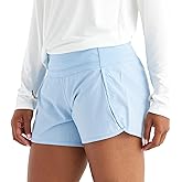Free Fly Women's Lined Breeze Short - Moisture-Wicking Active Shorts with Sun Protection UPF 50+ and Bamboo Viscose Liner