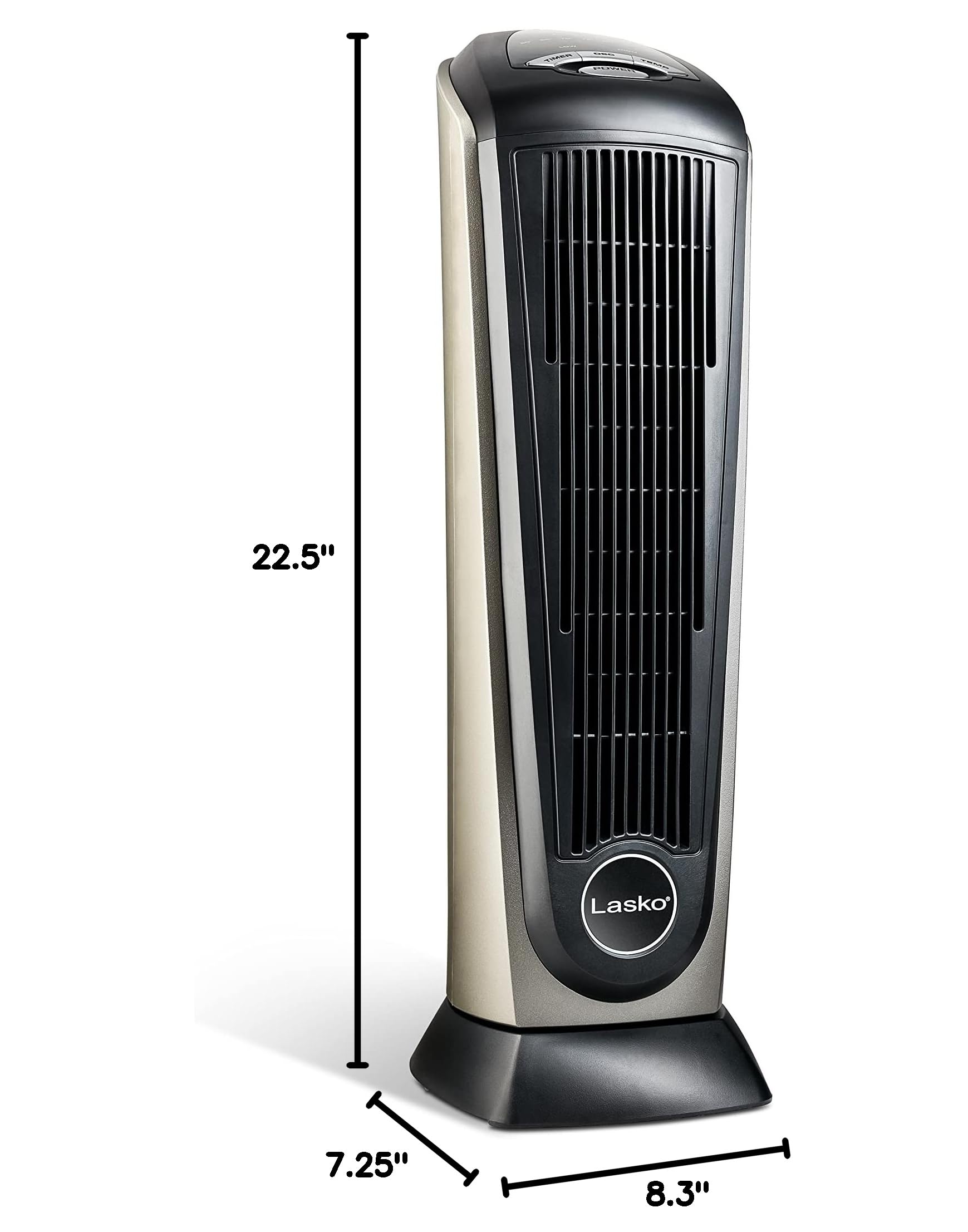 Lasko 1500W Ceramic Tower Space Heater with Remote, Thermostat, Timer & Widespread Oscillation, Portable Electric Heater for Indoor Use, Bedroom & Living Room, 751320