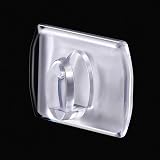 Tatuo 60 Pieces Mini Clear Decorating Hook Clips with Tape (Size A) view 3