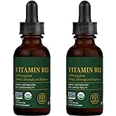 Global Healing Center - Vitamin B12 5000 mcg, Organic Sublingual Liquid Drops | 3-in-1 Methylcobalamin, Adenosylcobalamin, Hydroxo Blend, 1 Fl Oz (2-Pack)