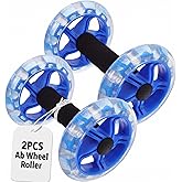 Toddmomy Ab Wheel Roller For Core Workout, Ab Roller Fitness Exercise Wheel Devices Abdominal Trainer for Men Women Core Strength Training Home Gym Fitness Equipment