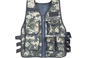 JOKHOO Kids Army Camouflage Outdoor Combat Vest (ACU Color,0-8 Year)