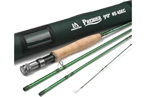 Maxcatch 3-12wt Medium-Fast Action Premier Fly Rod-IM8 Carbon Blank for High Performance,with AA Cork Grip Hard Chromed Guide