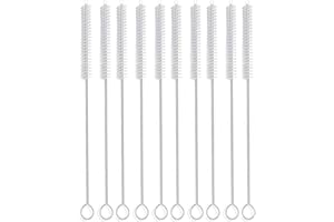 DESIN Long Straw Brush, Nylon Pipe Tube Cleaner 10-ihch X 2/5-inch Set of 10