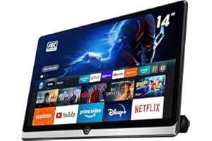 SEVENTOUR 14 inch 4K Android 10.0 Portable Car TV Headrest Monitor Tablet for Back seat, Support Phone Wireless mirroring Touch Screen,with WiFi/Bluetooth/HDMI/USB/AirPlay Video Player 4G ram+ 64G ROM (1*PC)