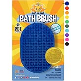 Bodhi Dog Shampoo Brush - Pet Grooming &amp; Bath Supplies for Dogs and Cats - Bath Brush for Long &amp; Short Hair - Premium Scrubber for Shower, Showerhead, Sprayer &amp; Bathing (One Pack, Blue)