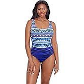 Longitude Women's Swimwear Lace Up Back Tank Soft Cup One Piece Swimsuit