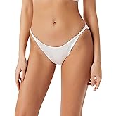 FEELITS Women's Silk Satin Panties, 100% Mulberry Silk Underwear, Breathable Sexy Satin String Bikini Panties for Women