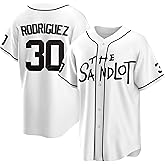 Tocament The Sandlot Baseball Jersey,Benny 'The Jet' Rodriguez #30 Button Down Short Sleeve,90s Classic Men Legend Jerseys