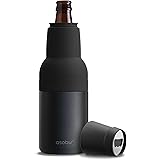 Asobu Frosty Beer 2 Go Vacuum Insulated Double Walled Stainless Steel Beer Can and Bottle Cooler with Beer Opener (black)