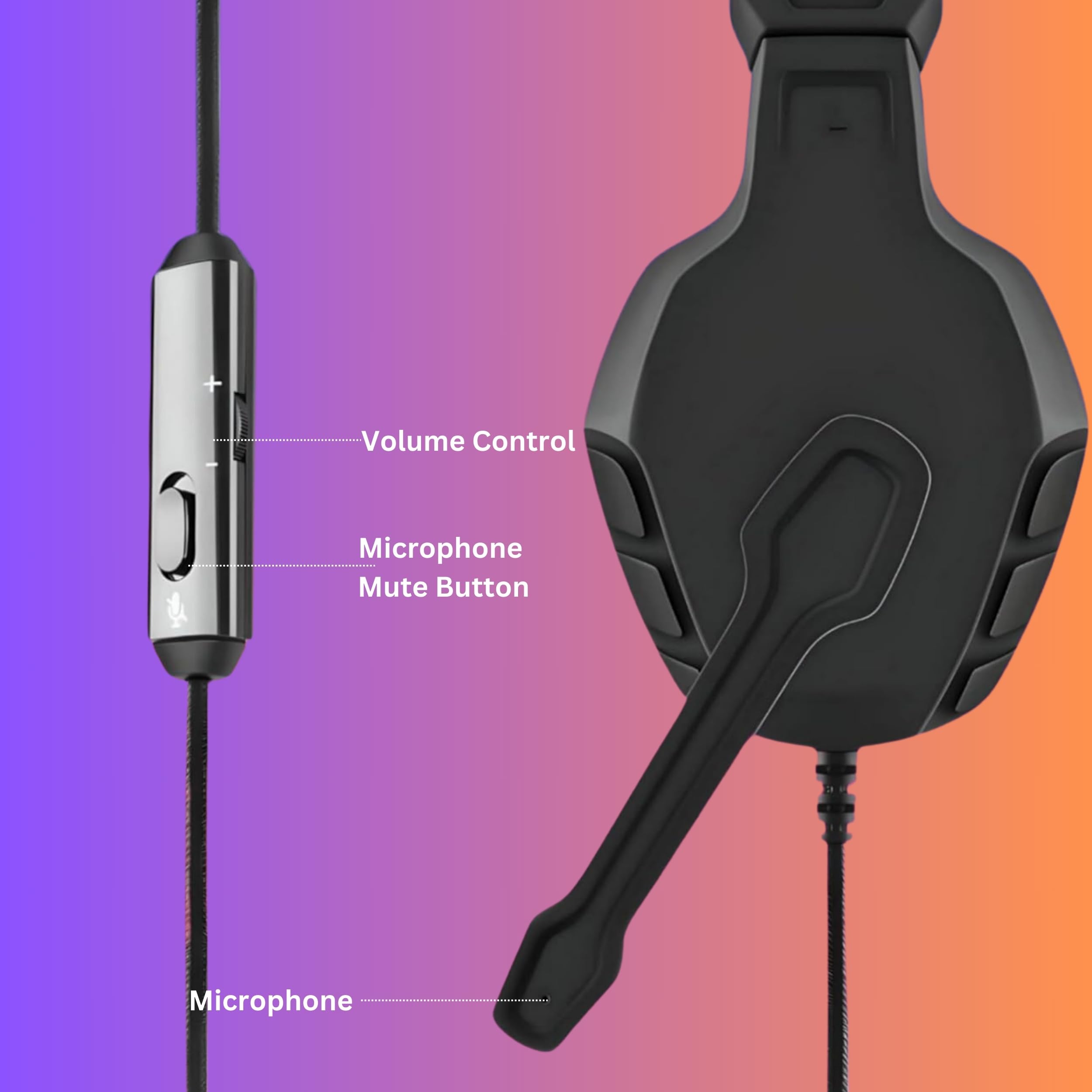 Betron Wired Gaming Headset With Microphone, Headphones For Ps5 Ps4 Xbox Nintendo Switch Pc - View 6