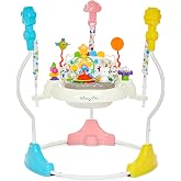Dream On Me 2-in-1 Baby Activity Center &amp; Bouncer Jumper, 360&deg; Rotating Seat, 3-Height Adjustable, 12 Melodies with Lights &amp; Interactive Toys, Promotes Early Development - Star Print
