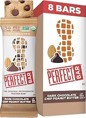 Perfect Bar Original Refrigerated Protein Bar, Dark Chocolate Chip Peanut Butter, 2.3 Ounce Bar, 8 Count
