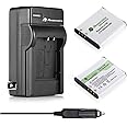 Powerextra 2X D-LI92 Battery & Charger Compatible with Olympus LI-50B, D-LI92, Ricoh Optio I-10 RZ10 RZ18 WG-1, WG-2, WG-2GPS, WG-3, WG-3GPS, WG-4, WG-4GPS, WG-5GP, SWG-10, WG-30W, X70