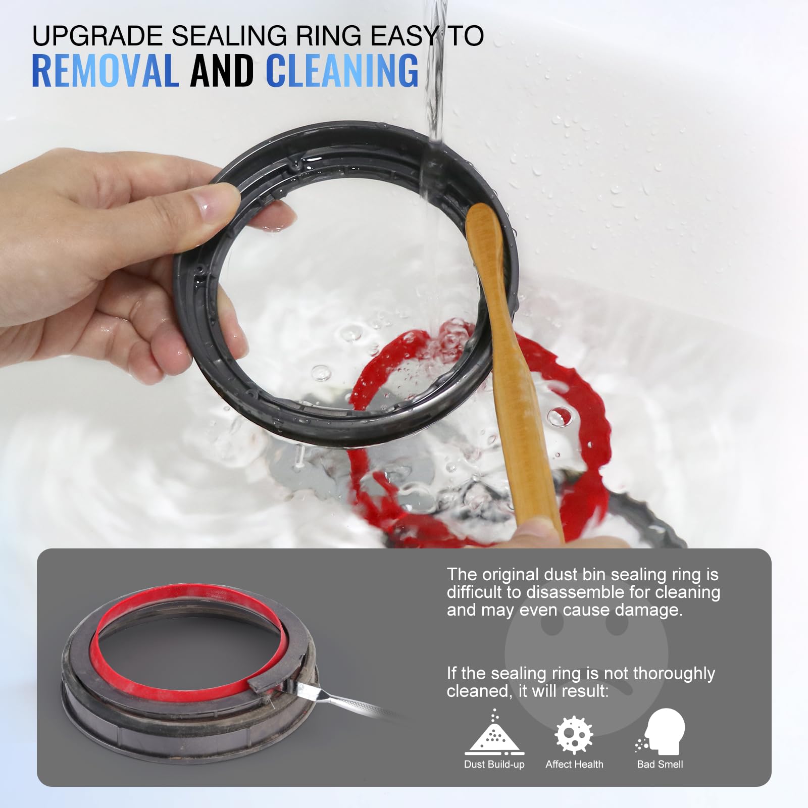 Upgraded Dust Bin Compatible with Dyson V11 V15 SV14 SV15 SV22 Vacuum Cleaner Canister, Vacuum Bin Replacement for Part no. 970050-01 and Part no. 965443-01