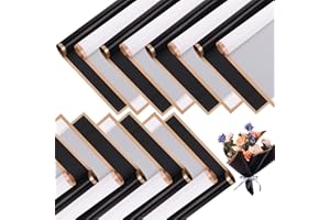 Yahenda 420 Sheet Flower Wrapping Papers Flower Bouquet Paper with Gold Edge Korean Style Bouquet Wrapping for Floral Supplies Wedding Anniversary DIY Gifts, 23 x 23 Inch(Black, White)