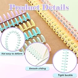 16 PCS Comb Binding Spines, Plastic Spiral Binding
