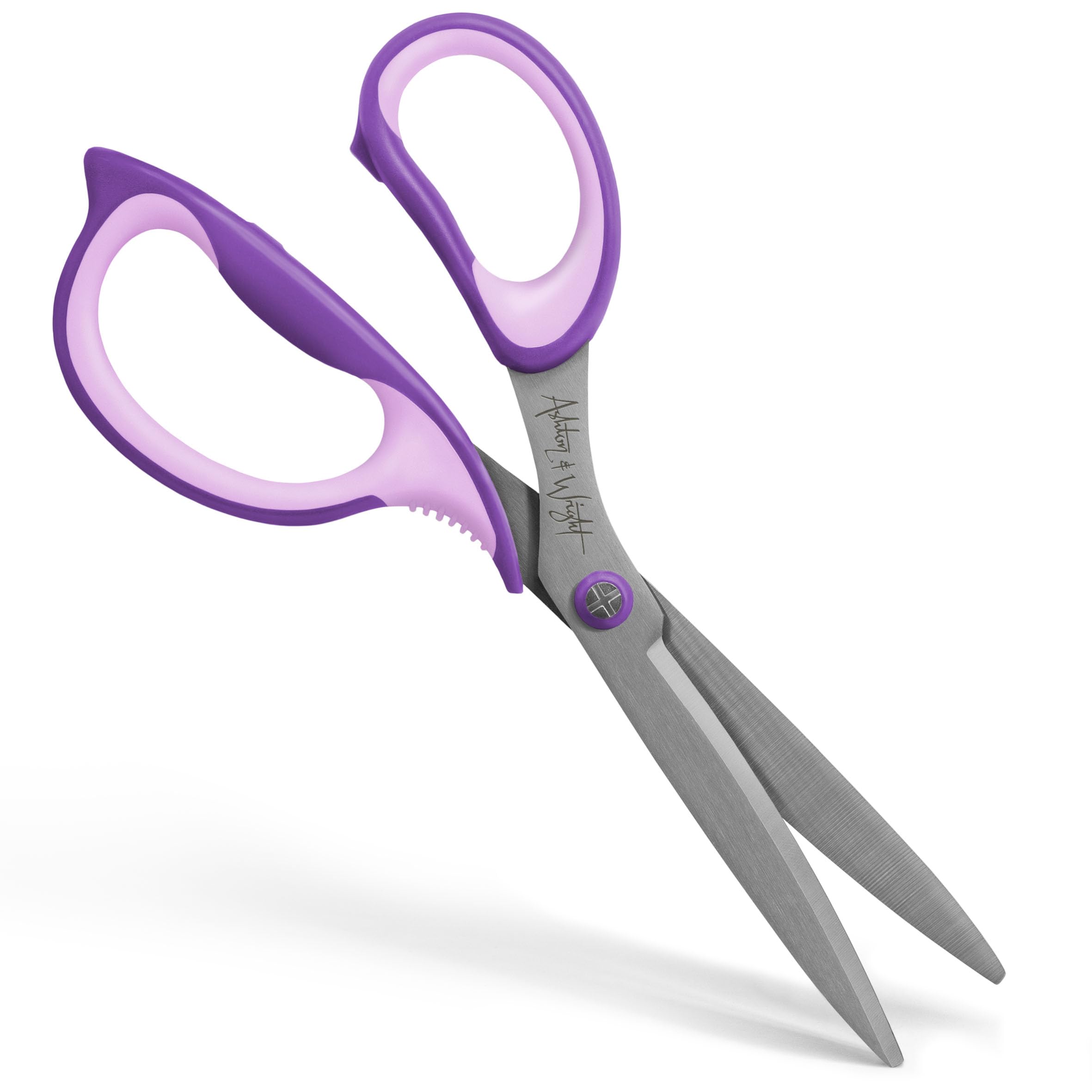 Photo 1 of Ashton and Wright - Precision SG - Soft Grip Scissors for Office, Home, Kitchen, and Craft - 210mm / 8” - Steel Blades (Purple, Left Handed)
