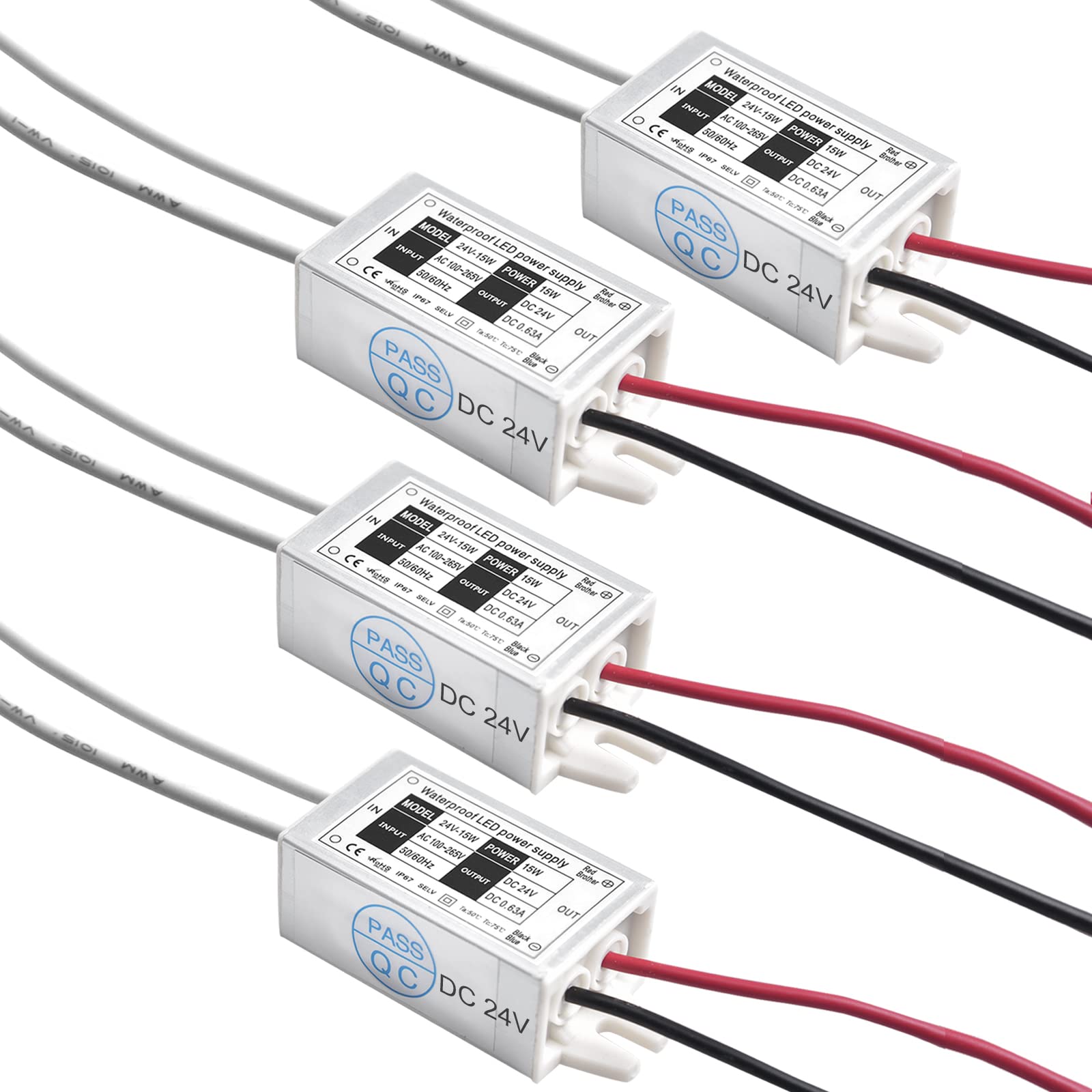 15W LED Power Supply 24V - Lustaled IP67 Waterproof