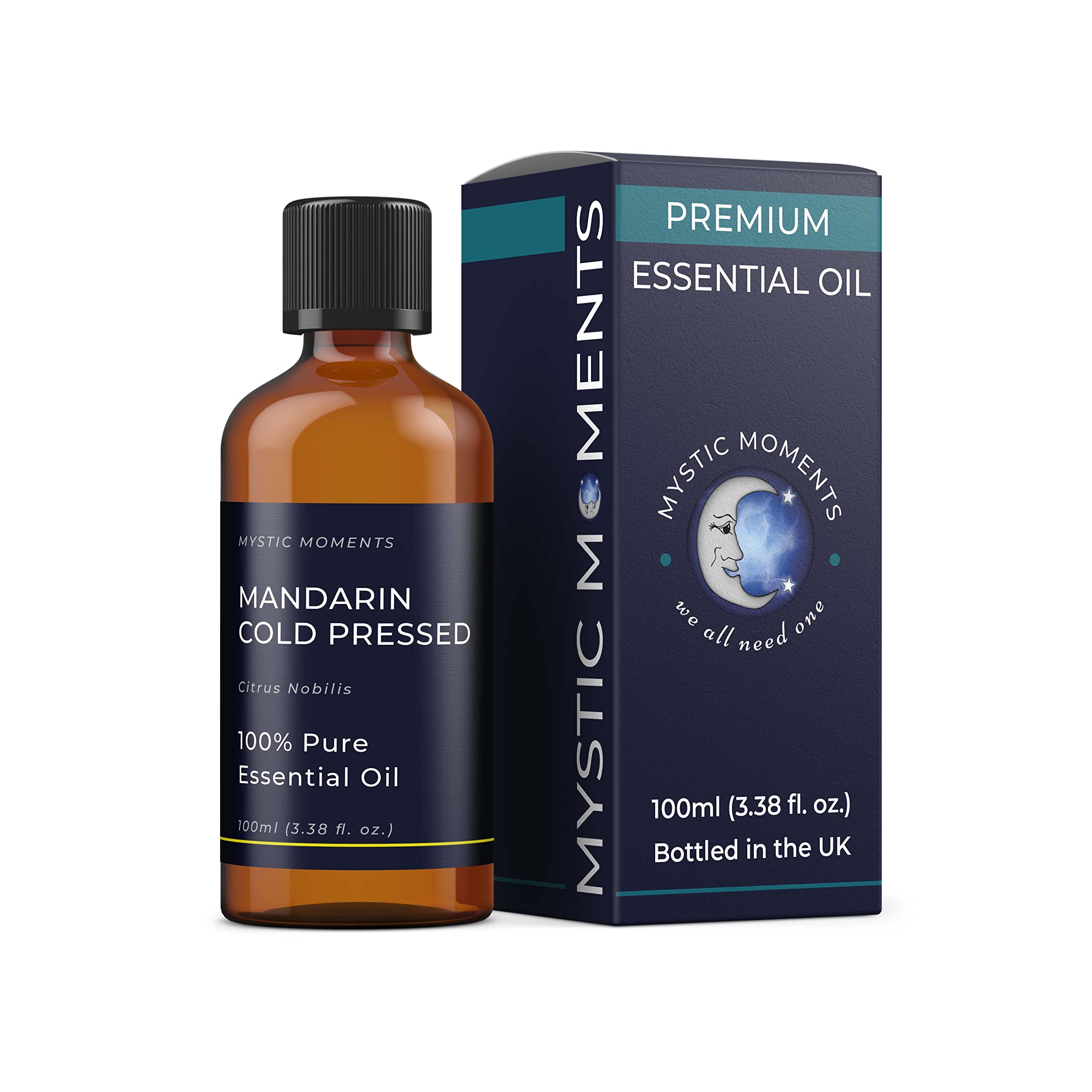 Mystic Moments | Mandarin Cold Pressed Essential Oil 100ml (Citrus reticulata) | 100% Pure Aromatherapy Oil | Sweet Juicy Citrus Aroma | Uplifting Home Ambience